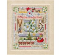 VERVACO Kit Punto Croce Contato INVERNO Decorativi Per Pareti ca. 19 x 23 cm Set Fai Da Te Creativo Adulti Ricamo Casa Decor Arte Da Parete Kit Per Hobby Cross Stitch