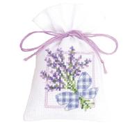 VERVACO Kit Punto Croce Contato Lavanda Sacchetti Bomboniere da Ricamare Punto Croce ca. 8 x 12 cm Set Fai da Te Creativo Adulti Ricamo Casa Decorazioni per Lavoretti Creativi
