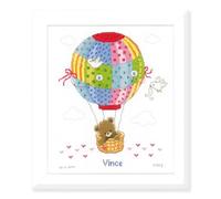 VERVACO Kit Punto Croce Contato Mongolfiera Annuncio Nascita Punto Croce ca. 25 x 29 cm Regalo Personalizzato Set Fai da Te attività Creative Adulti Benvenuto Bambino Cross Stitch