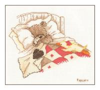 VERVACO Kit Punto Croce Contato Popcorn COCCOLATI Decorativi per Pareti ca. 16 x 13 cm Set Fai da Te Creativo Adulti Ricamo Casa Decor Arte da Parete Kit per Hobby Cross Stitch