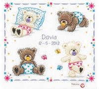 VERVACO Kit Punto Croce Contato Popcorn Primi Passi... Decorativi per Pareti ca. 25 x 23 cm Set Fai da Te Creativo Adulti Ricamo Casa Decor Arte da Parete Kit per Hobby Cross Stitch