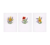 VERVACO Kit Punto Croce Contato SET DI 3 FIORI E LAVANDA Biglietti Con Finestra Per Punto Croce 10,5 x 15 cm Set Fai Da Te Creativo Adulti Ricamate Accessori Per Lavoretti Creativi