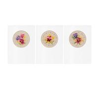 VERVACO Kit Punto Croce Contato SET DI 3 VIOLE Biglietti Con Finestra Per Punto Croce 10,5 x 15 cm Set Fai Da Te Creativo Adulti Ricamate Accessori Per Lavoretti Creativi