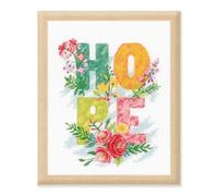 VERVACO Kit Punto Croce Contato SPERANZA Decorativi Per Pareti ca. 20 x 25 cm Set Fai Da Te Creativo Adulti Casa Decor Arte Da Parete Kit Per Hobby Cross Stitch