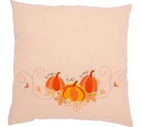 VERVACO Kit Ricamo Prestampato Cuscino Raccolta delle zucche Copricuscino Con Cerniera Set Ricamo Principianti 40 x 40 cm Accessori Per Lavoretti Creativi DIY Casa Decor Hobby Adulti Embroidery