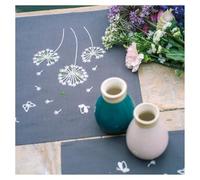 VERVACO Kit Ricamo Prestampato Tovaglioli Di StoffaSET DI 2 FIORI DI LANUGINE Set Ricamo Biancheria Da Tavola 35 x 45 cm Set Fai Da Te Creativo Size Kit Hobby Creativi Adulti Casa Decor Embroidery