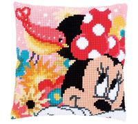Vervaco Minnie Psst I' ve Un Segreto Cuscino Kit Punto Croce, Multicolore