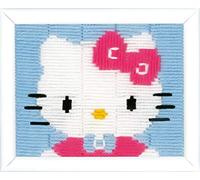 VERVACO Set Ricamo Punto Croce Bambini Hello Kitty Mezzo Punto per Bambini ca. 16 x 12,5 cm Ricamo Principianti Punto Croce Prestampato Set Fai da Te Passatempi Creativi Bambini