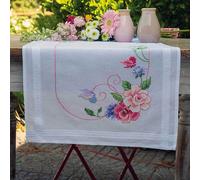 Vervaco stampato set punto croce "fiori e farfalle", immagine pre-disegnata