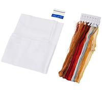 VERVACO Tovaglia Tela Aida Riccio E Funghi Biancheria da Tavola Set Fai da Te Punto Croce Contato Kit Hobby Creativi Adulti Casa Decor Cross Stitch Embroidery contare, Cotone, Multicolor, 80 x 80 cm