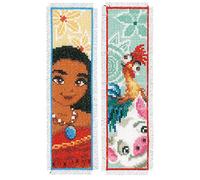 Vervaco WD - Set di 2 segnalibri Moana Aida, Misto Cotone, 18,3 x 0,5 x 9,5 cm