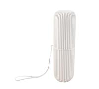 Vervato di spazzolino da viaggio portatile PP PP Slip Sprofrush Tazza di spazzolino con copertura per la comodità di viaggio (Grigio)