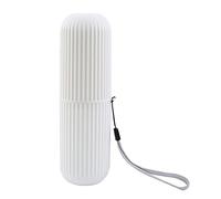 Vervato di spazzolino da viaggio portatile PP PP Slip Sprofrush Tazza di spazzolino con copertura per la comodità di viaggio (Bianco)