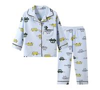 Verve Jelly Bambini Bambino Ragazza Ragazzo Pigiama Set Manica Lunga Button Down Pigiama Della Stampa Fumetto Della Camicia Top + Pantaloni Bottoms Degli Indumenti Da Notte Abiti
