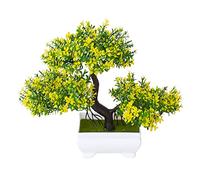 Verve Jelly Bonsai Artificiale Pino in Vasi Mini Bonsai Artificiale Cedro Pianta Finta Simulazione Piante d'appartamento Pianta Artificiale per la Decorazione Domestica Come Display da Desktop