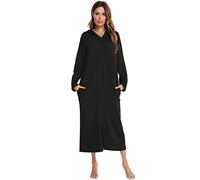 Verve Jelly Camicia da Notte in Cotone Donna Vestaglia Donna Invernale Accappatoio Morbido con Tasca Vestaglie Donna Inverno Pigiama Camicia da Notte per Spa Hotel