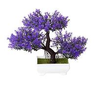 Verve Jelly Cedro Bonsai Artificiale, Pino Bonsai Artificiale in Vaso Pianta Finta in Vaso Fiori Finti Piante Bonsai per Decorazione Domestica, Ufficio/Davanzale/Cortile, Display Desktop, 7.1x9.8inch