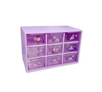 Verve Jelly Mini Organizzatore per cassetti in plastica, Vetrinetta per cosmetici, Tavolo, Scatola portaoggetti da scrivania, Portaoggetti per cancelleria per ufficio, Scatole per trucchi per bagno