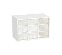 Verve Jelly Piccolo organizer in plastica con cassetto trasparente, 3 strati e 9 cassetti, organizer per trucco, cosmetici, adatto per riporre cosmetici, gioielli, tutti i tipi di articoli per cucina