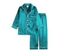 Verve Jelly Pigiama per bambina e bambino da bambino Pigiama da notte con bottoni e camicia da notte e pantaloni per bambini piccoli Pigiama in 2 pezzi 150 Verde 10-11 anni