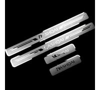 VERVELINK 4 Pezzi Acciaio Inox Battitacco per NIS-San Qashqai j11 2015-2020 Protezione Battitacco Soglia Auto Protezione Ingresso Porta Copertura Piastra Facile Installazione