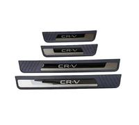 VERVELINK 4 Pezzi Battitacco in Acciaio Inox per 2023 Honda CR-V Protezione AntiGraffio per Pedale Davanzale della Portiera Contro Graffi Facile Installazione,Black