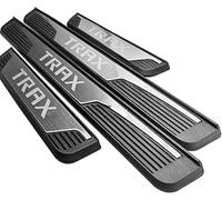 VERVELINK 4 Pezzi Protezione Esterna Auto Battitacco in Acciaio Inossidabile per Chevrolet Trax 2014-2017 2018 2019 Esterno Battitacco Protezione Plates Anti-Graffio Scuff Accessori