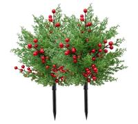 Vervevum 2 arbusti artificiali da esterno. Topiaria artificiale natalizia per esterni