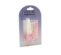 Very Bella Unicorn Nails - Set per unghie per bambini con smalto per unghie da 15 ml, lima per unghie e foglio adesivo, kit manicure magico a tema unicorno, per ragazze dai 6 anni in su, divertente e