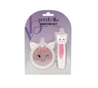 Very Bella Unicorn Set - Kit trucco per bambini con 1 lucidalabbra e 1 ombretto - Set magico di bellezza a tema unicorno per ragazze dai 6 anni in su - Perfetto per vestire, giochi creativi e idee