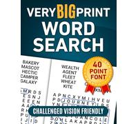 Very Big Print Word Search: Challenged Vision Friendly