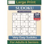 Very Easy Sudoku: Large Format Edition with 200 Puzzles|Large Print for Adults & Seniors