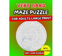 Very Hard Maze Puzzle Book For Adults