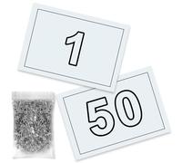 VERY IMPORTANT RUNNER - Pettorali da Gara in Formato A5 (21x15 cm) in Pretex 90g - con Spille Incluse - Ideali per Eventi Sportivi - Numeri Grandi Ben Visibili (1-50)