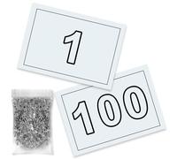 VERY IMPORTANT RUNNER - Pettorali da Gara in Formato A5 (21x15 cm) in Pretex 90g - con Spille Incluse - Ideali per Eventi Sportivi - Numeri Grandi Ben Visibili (1-100)