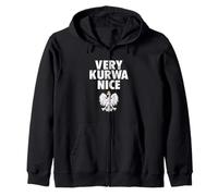 Very Kurwa Nice Poland Polska Polskie Felpa con Cappuccio