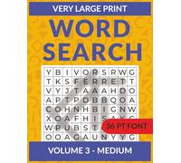 Very Large Print Word Search: Large print word search puzzles for visually impaired | Fun puzzles for adults of all ages | 50 puzzles with solutions