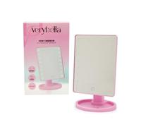 verybella Specchio Per Il Make Up Da Tavolo Colore Rosa Luci A Led Regolabili Accensione Touch Ruota E Si Inclina Fino A 180 Gradi Misura Cm 285 x 169