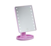verybella Specchio Per Il Make Up Da Tavolo Colore Rosa Luci A Led Regolabili Accensione Touch Ruota E Si Inclina Fino A 180 Gradi Misura Cm 285 x 169