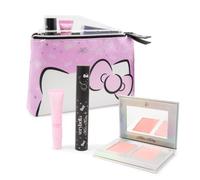 Verybella - Trousse Make Up Hello Kitty, Contiene Palette Con Blush E Illuminante, Mascara Nero E Gloss All'Anguria Per Un Trucco Perfetto Ovunque Tu Vada