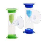 Vesaneae 3 Minuto Orologio da Sabbia Timer a Clessidra,2 Pezzi Clessidra Set con Ventosa,Clessidre Colorato Sabbia Orologio Timer,per Giochi e Ufficio
