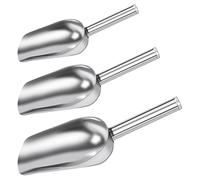 Vesaneae 3 × Paletta per Ghiaccio in Acciaio Inox, Paletta Cibo Cucchiaini Multiuso, per per Cucine, Bar, Buffet, Cereali, Farina, Grano, Cibo per Gatti, Cibo per Cani