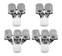 Vesaneae 4 Pezzi Portapenne Metallo, Argento Portapenne Clip, Porta Penne da Tasca, Portapenne da Taschino Infermieri, con Fermaglio da Tasca, Portapenne a Due Fori/Tre Fori per Dottori Piloti