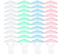 Vesaneae 40 Pezzi Ciglia Bigodino Perm Pad Riutilizzabili,20 Paia Cuscinetti in Silicone per Laminazione Ciglia in 5 Misure,4 Pennelli per Ciglia a Y