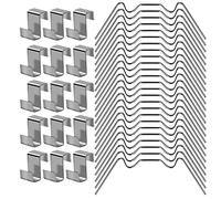 Vesaneae 50 Pezzi Clip Accessori Serra, Clip di Fissaggio per Serre, Kit di Ricambio Per Serra, Clip Per Serra, Clips Pannello in Vetro Fissaggio in Acciaio Inox Sovrapposizione Z Clips W Digitare