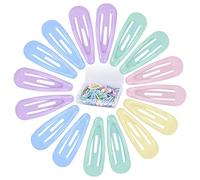 Vesaneae 50 Pezzi Fermagli per Capelli Bambina, 3cm Snap Capelli Clip Colorate, Mollette per Capelli Piccola a Scatto, Mollette per Capelli Tinta Unita, Barrette a Scatto per Bambini Donne