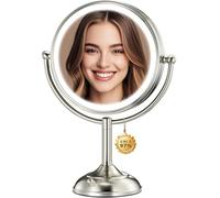 VESAUR Specchio per trucco illuminato 2026 aggiornato 20X con ingrandimento, specchio ingranditore 1X10X da 9 pollici con 3 modalità di colore e luminosità regolabile, specchio cosmetico ricaricabile