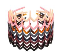 Vesavifaka, Cerchietti Zickzack per capelli, 8 Pezzi, Fasce Ondulate in Plastica Trendy per Donne e Ragazze, Fasce Ondulate per Sport e Fitness