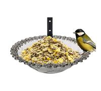 Vescovi per uccelli all'aperto - ciotole per uccelli | 9 pollici di di legno mont di giardino, alimentazione in bocca trasparente, statua a forma di