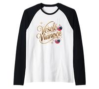 Veselé Viánoce Slovacchia Buon Natale slovacchi Maglia con Maniche Raglan
